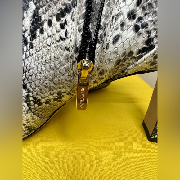 JIMMY CHOO MID CALF BOOTS, PYTHON LEATHER - Picture 4 of 8